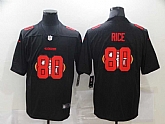 Nike 49ers 80 Jerry Rice Black Shadow Logo Limited Jersey Dzhi,baseball caps,new era cap wholesale,wholesale hats